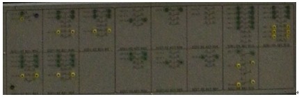 城市軌道交通列車(chē)電氣回路系統教學(xué)平臺 測試點(diǎn)面板